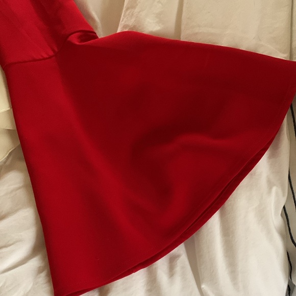 TAHARI Arthur S Levine Red V-Neckl Dress - Picture 3 of 5